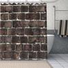 Retro Steinmauer Print Duschvorhänge Waschbarer Polyesterstoff Für Badezimmer Vorhang Badewannen Bildschirm Kunst Dekoration Mit Haken