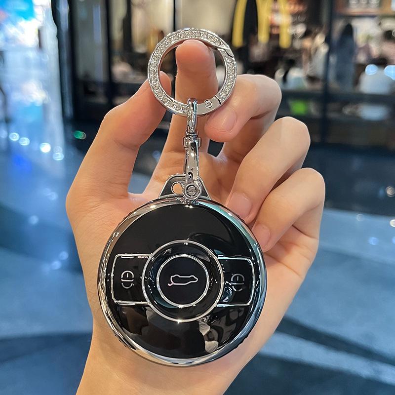 AABGZ1 New TPU Car Key Case Cover Shell Bag for Mercedes Benz Smart Fortwo 1 BRABUS 1 Benz SMART 2022 2023 Auto Keychain Accessories
