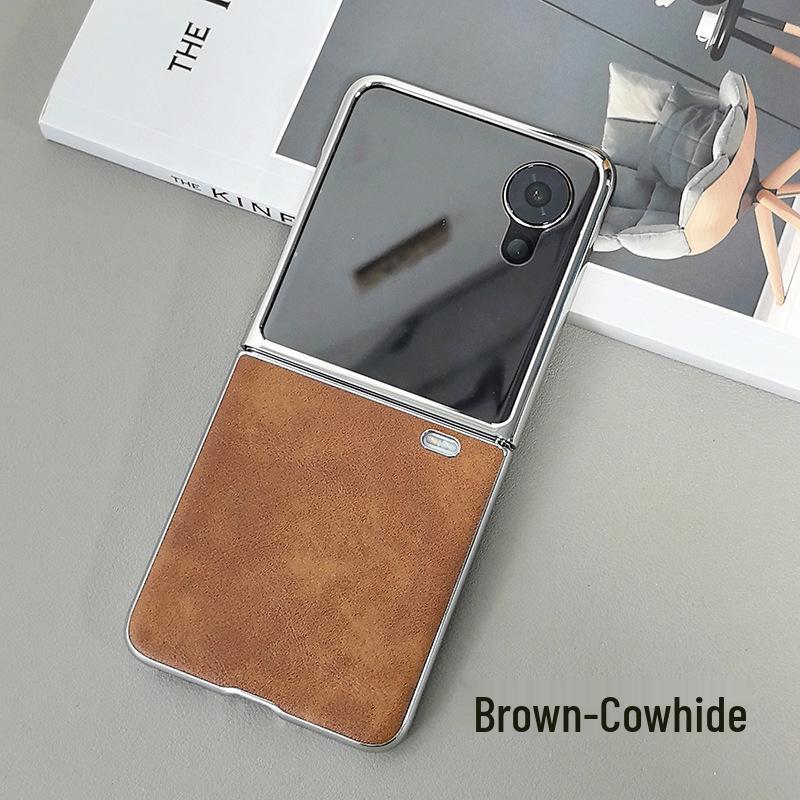 Custodia in Pelle per Honor Magic V Flip2: Cover Integrale, Galvanizzata, Guscio Protettivo, Design Business di Alta Gamma