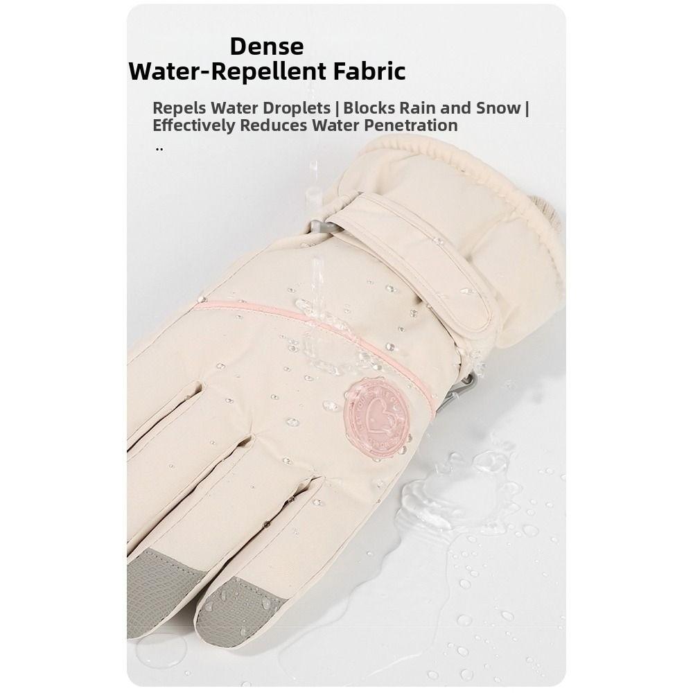 Touchscreen Winter Skiing Gloves Anti-slip Cycling Mitten for Women  Electric Bike Riding