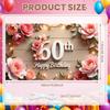 Banner Milestone Birthday Theme Happy 60th Birthday Banner Birthday Celebration Background Feminine Aesthetic For Indoor Event
