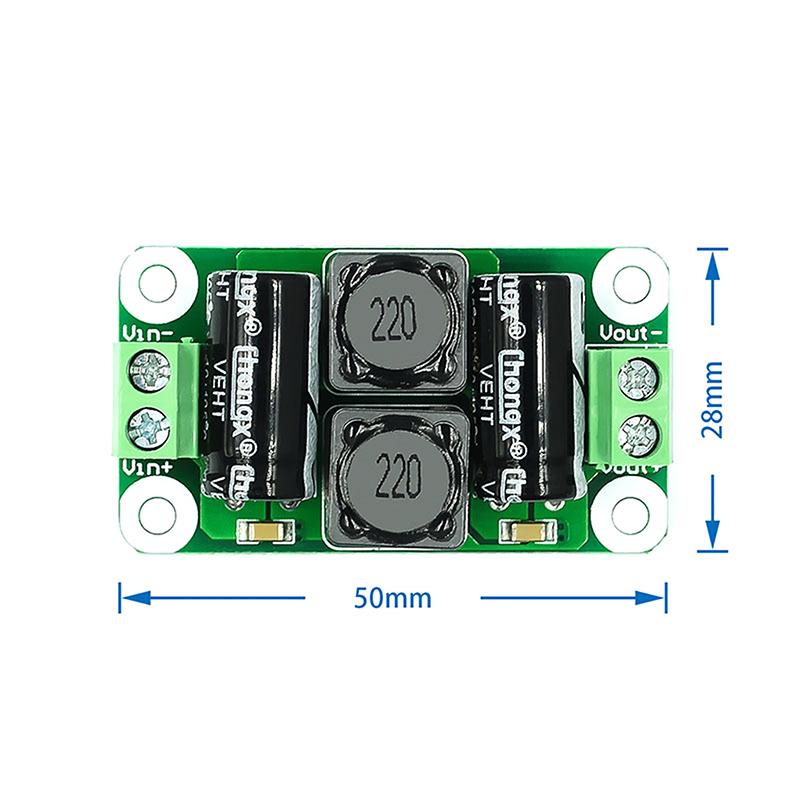 Dc Power Filter Board 0-25V/0-50V 2A/3A/4A Class D Power Amplifier Module Interference Suppression Board Emi Suppression