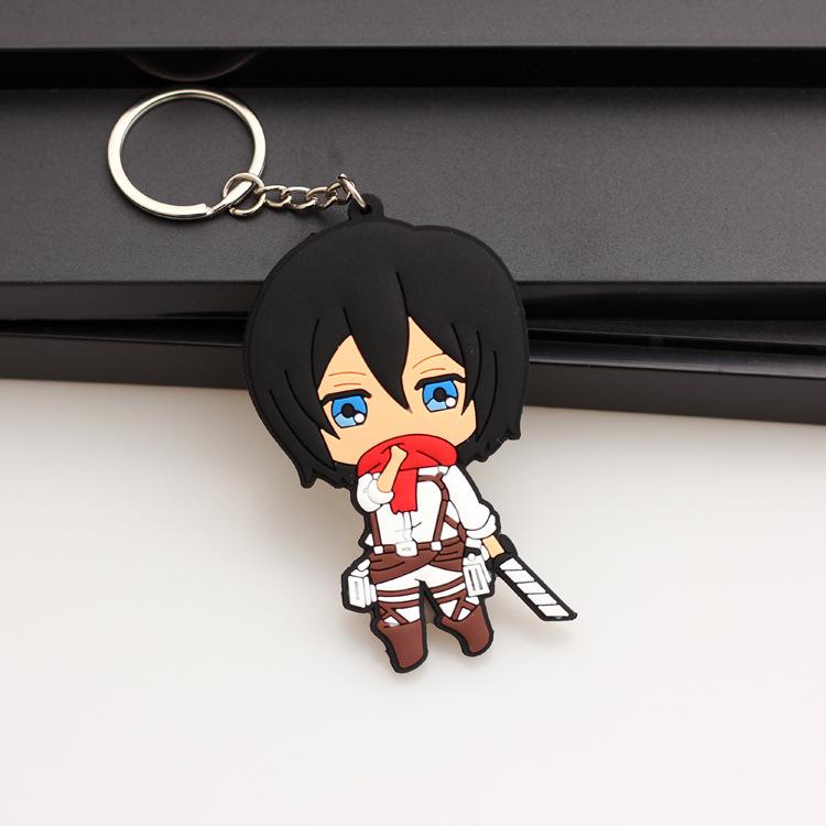 Attack on Titan Flügel der Freiheit Schlüsselanhänger, Levi Mikasa Eren Schultasche Kleiner Anhänger