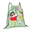Custom Crayons Shins Chans Drawstring Backpack Bags Men Women Lightweight Cartoon Gym Sports Sackpack Sacks for Training