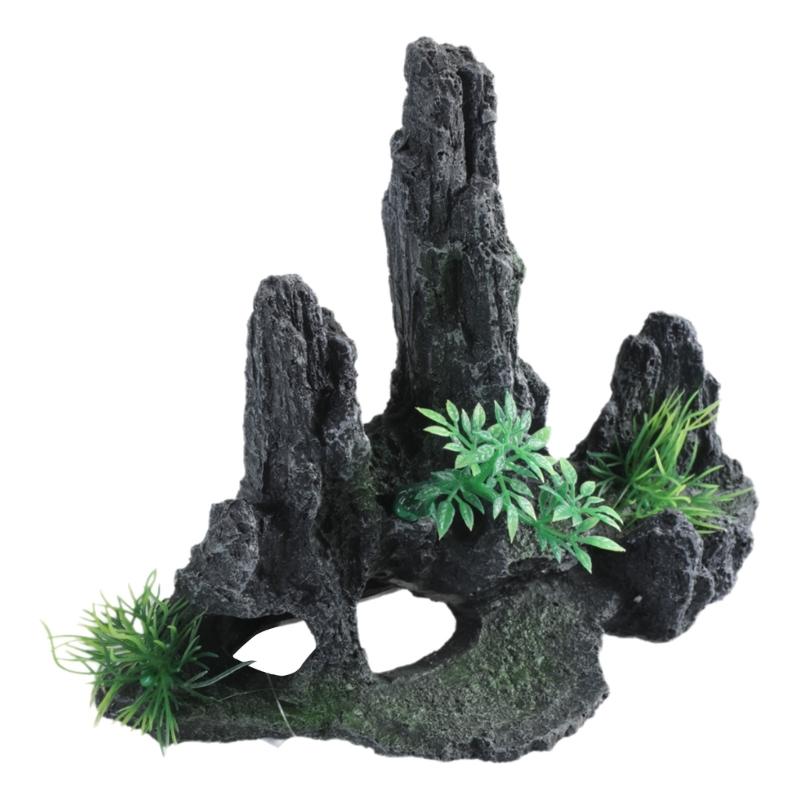 Realistics Rock Formation Aquariums Rock  Simulation Stone Fishes Tanks Decoration for Small Fishe Play and Hide