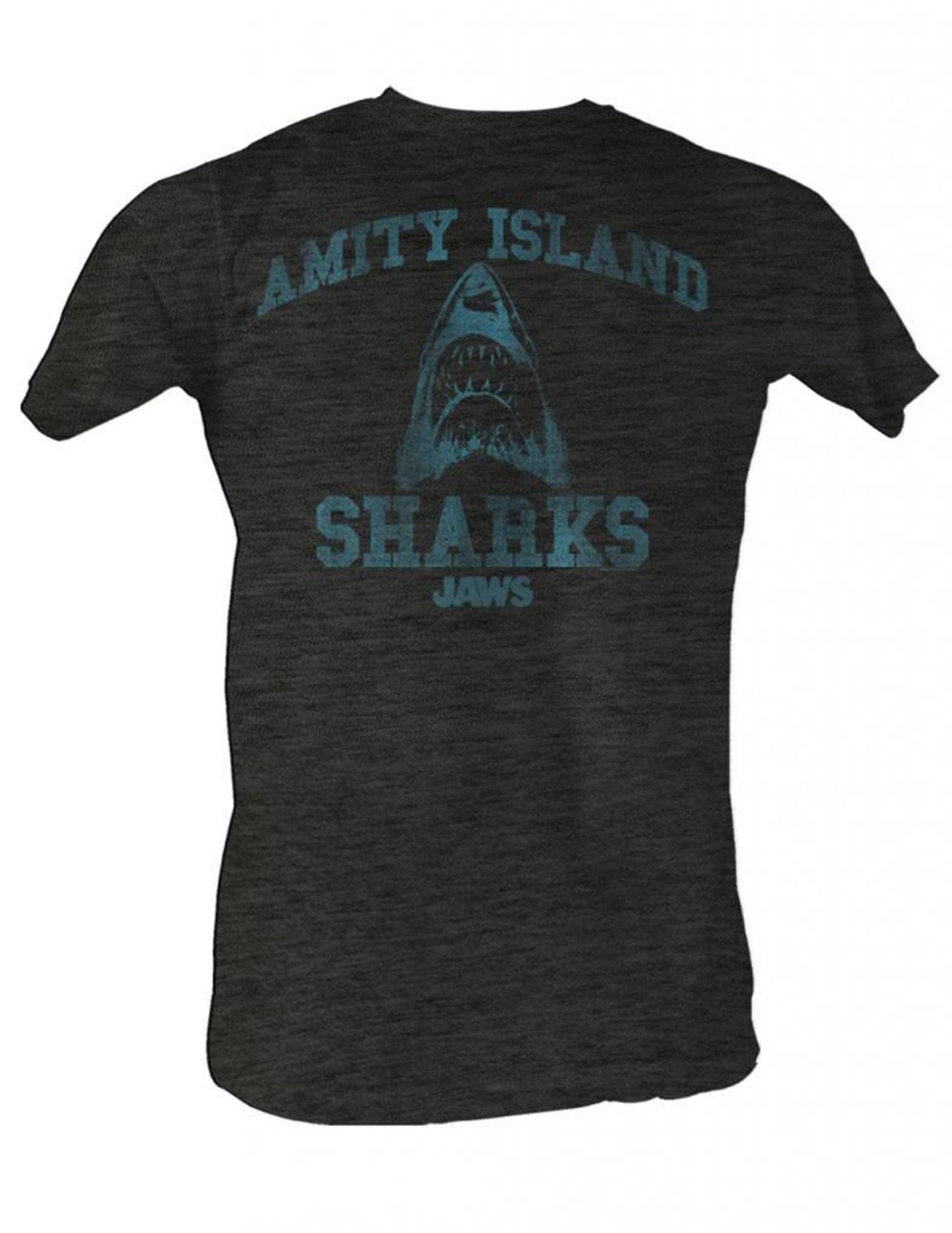 Jaws Sports Black Heather Adult T-Shirt 3XL