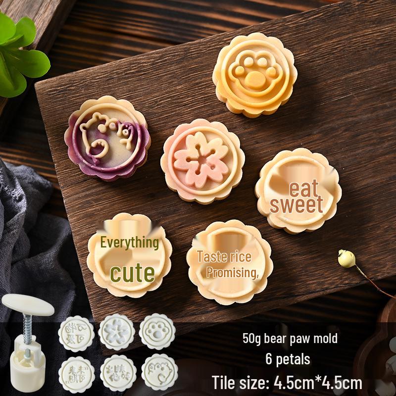 Mid-Autumn Mooncake Mold Stamp Tool for Ice Skin Mung Bean Pastry
