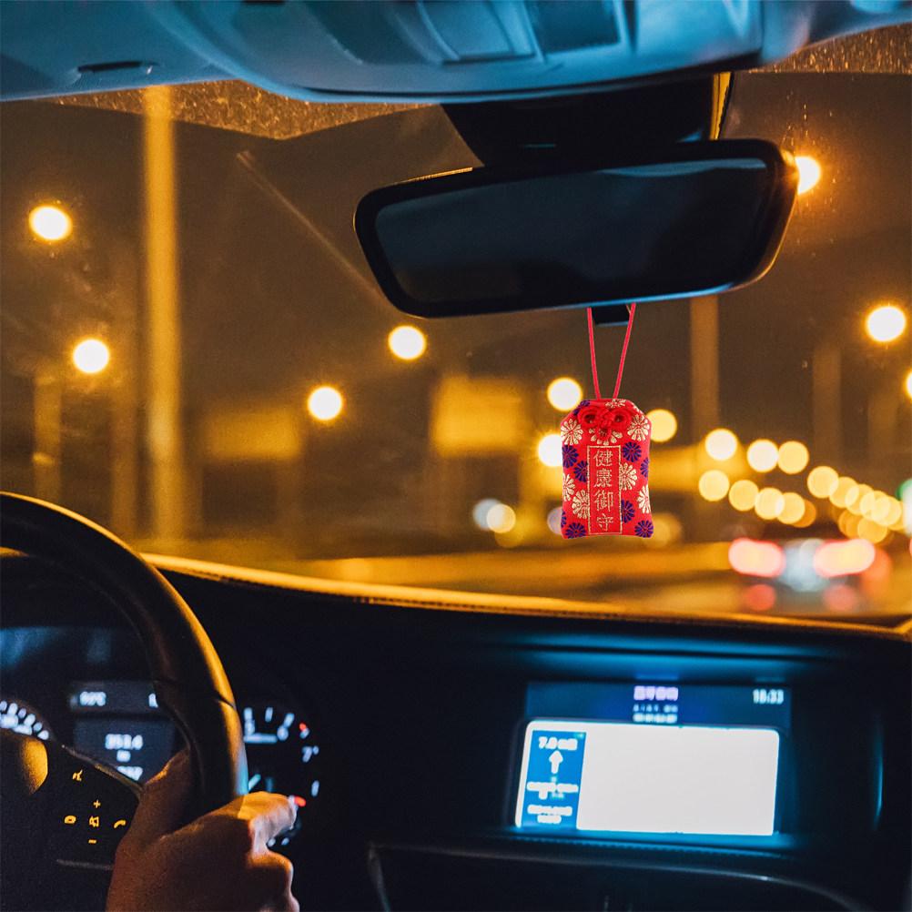 2 Pezzi Borsa Benedizione Giapponese Omamori Fatto a Mano Tradizionale Amuleto Fortuna Giapponese Ciondolo per Auto Casa Borsa a Mano Portafortuna Protettivo
