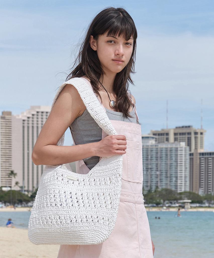 Somewherebutter Ratty Handmade Bag - Ivory