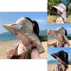 Outdoor Sun Protection Hat With Wide Brim And Neck Cover For Summer Beach Casual Wear