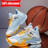 Childrens Sports Shoes School Match Anti Slip Shock-absorbing Basketball Shoes Daily Outdoor Sports High Top Mesh Running Shoes