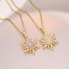 Modern Sunflower Pendant Necklace Trendy Flower Pendant Necklace Accessory Ideal for Dates and Special Occasions