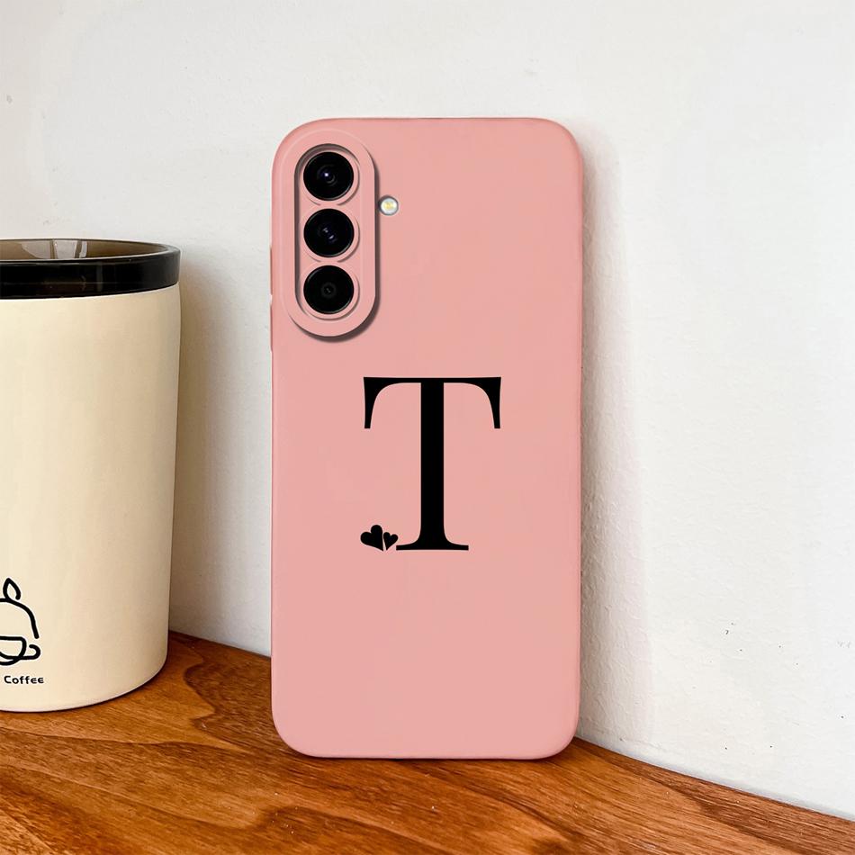 For Samsung Galaxy A57 A37 5G Phone Case Little Heart Letters Soft Liquid Silicone Shell For Samsung A 57 A 37 Lightweight Funda