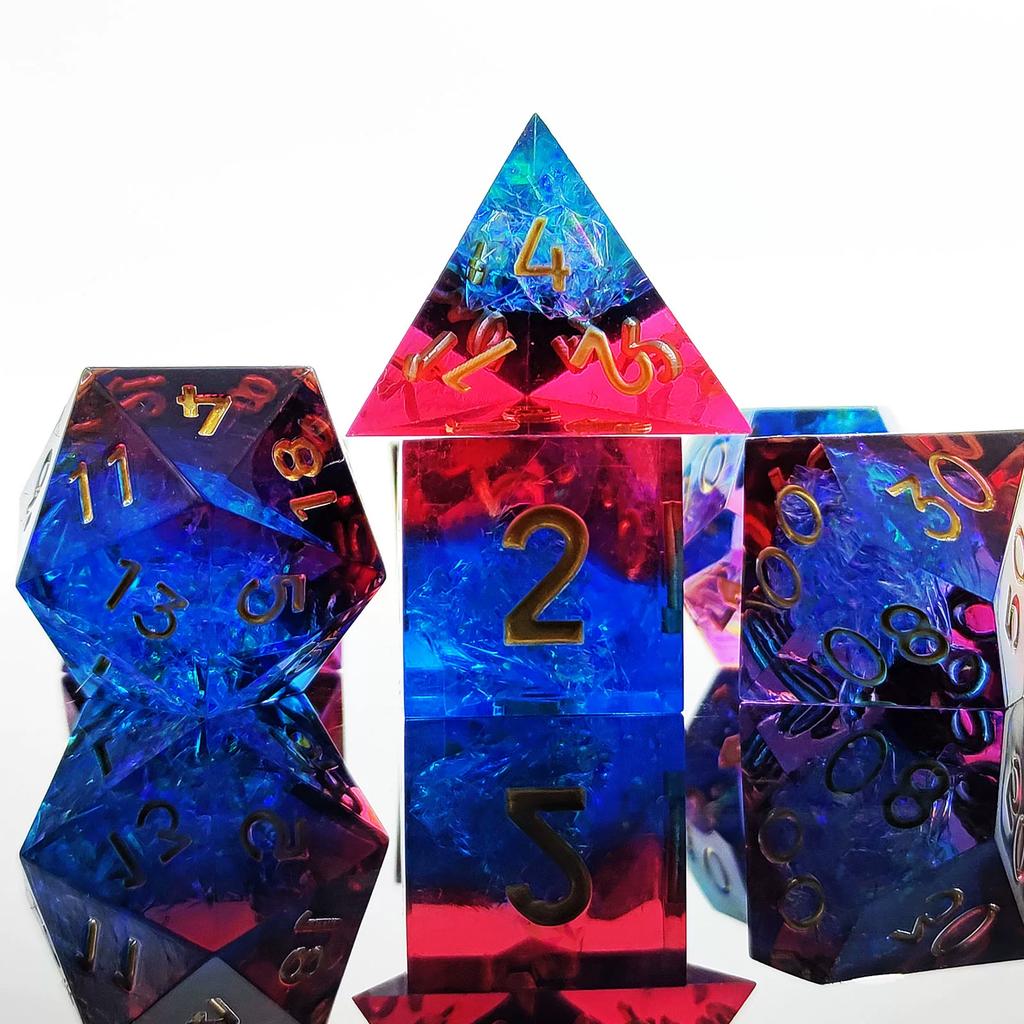 Transparent Resin DND Dice Set Dungeons & Dragons D20 Cthulhu Polyhedron Dice COC Running Group Board Game