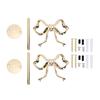 Bow Curtain Tiebacks Metal Wall Mounted Modern Decorative Bow Curtain Holdbacks for Living Room Bedroom Gold 2PCS