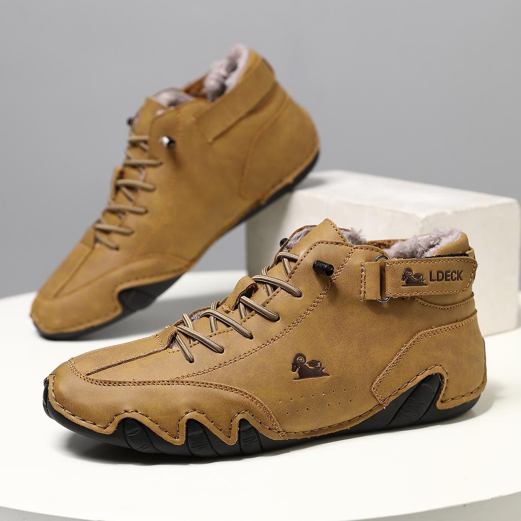 Winter Plus Velvet Martin Boots Large Size Octopus Men's Warm Cotton Shoes High Top Men's Sports Casual Shoes