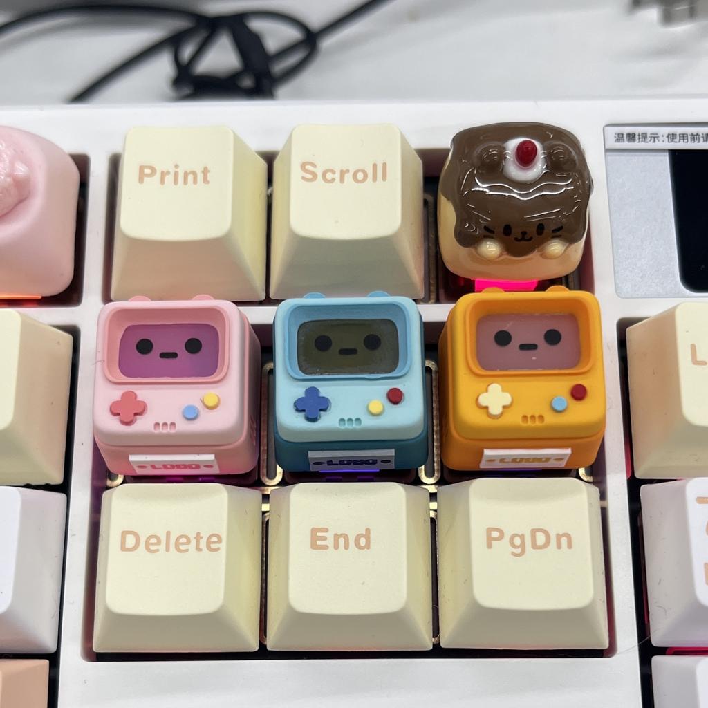 Original Retro Game Console Translucent Keycaps Arcade Mechanical Keyboard Accessory Kawaii ESC Replacement Keycap Single Resin