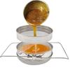 Stainless Steel Honey Filter Double Layer Filter Screen Settling Tank Colanders Strainers for Kitchen Beekeeping Apiculture Tool