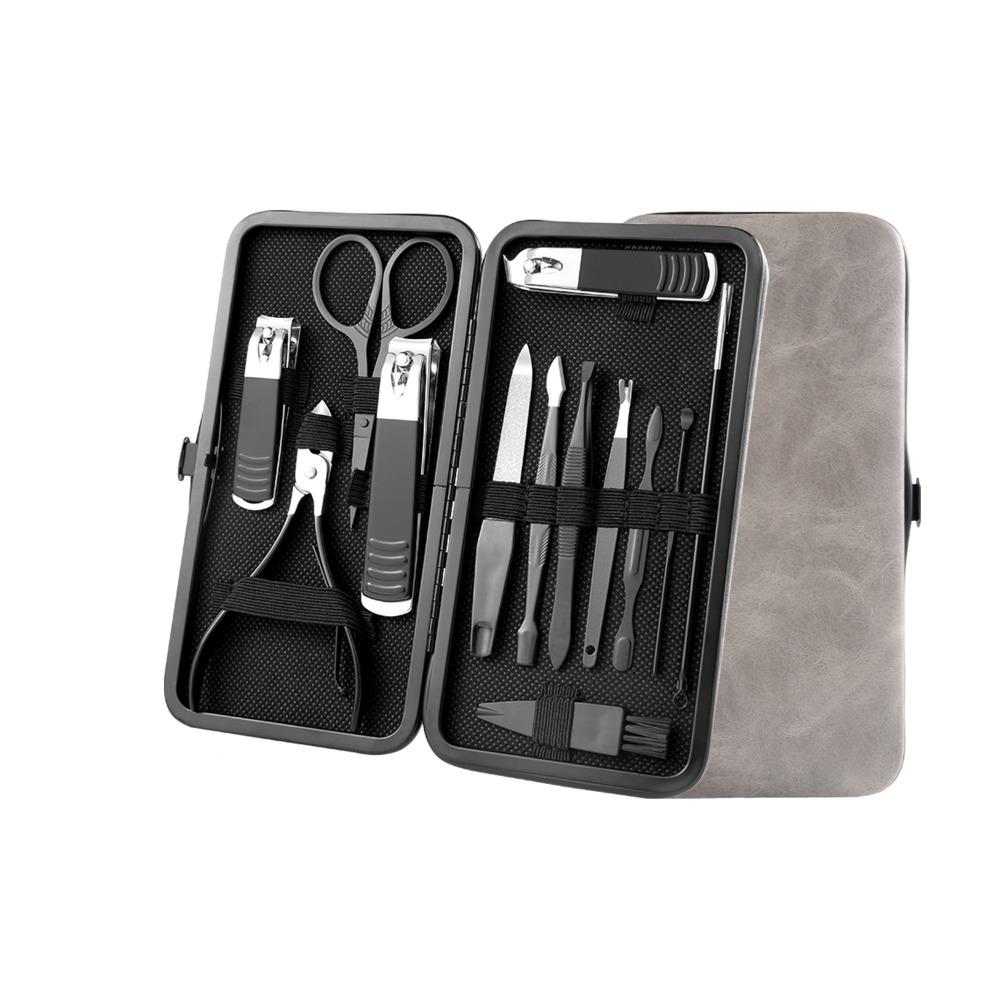 13/24pcs Anti-slip Design Stainless Steel Nail Clipper Set Sharp Pedicure Tool Kit  Facial Treatment
