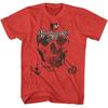 MTV Headbangers Ball Logo Skull And Bones Red Heather Adult T-Shirt Unisex T-Shirt