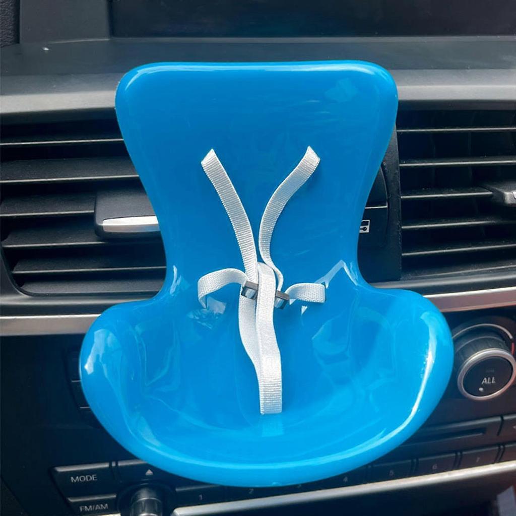 Dekorativer ABS-Autositzhalter für 10-17cm Puppen Sicheres Reise-Display-Ornament Geschenk-Displayständer Gelb