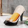 Draining High Heels Shape Soap Container Plastic Sponge Storage Rack Funny Soap Dish  Bathroom