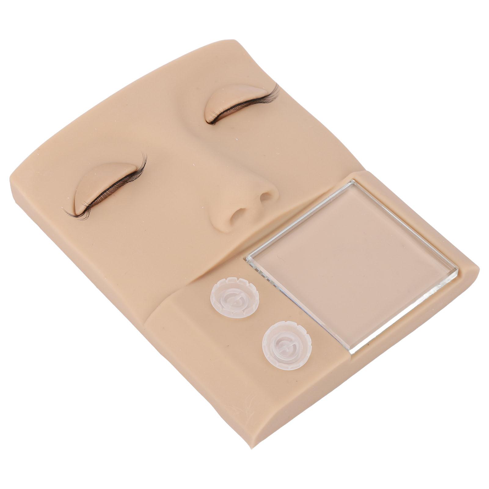 

Голова для наращивания ресниц 3 в 1, сменные глаза, моющаяся, имитация, силиконовая, для практики наращивания ресниц, лицо