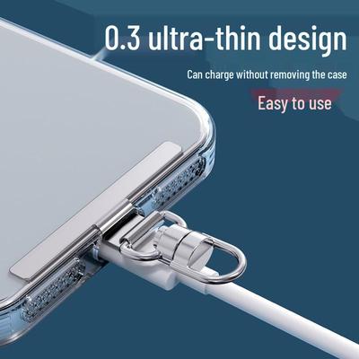 Ultra-Thin Mobile Lanyard Clip Case: Stainless Steel Connector with Buckle