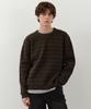 Wednesday Oasis Hush Hazzi Stripe Round Knit_Brown(Wc25-Kn60)