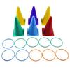 Throwing Plastic Circles Cone Obstacle Bucket Party Backyard Children's Ring Throwing Game Outdoor Parent Child Interactive Toy