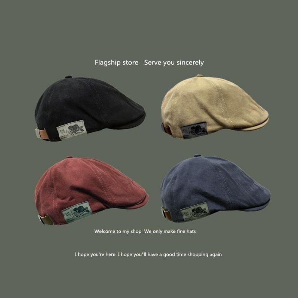 Retro Classic Berets Vintage Cap British Western Style Baseball Cap Men Berets Hat  Summer Autumn