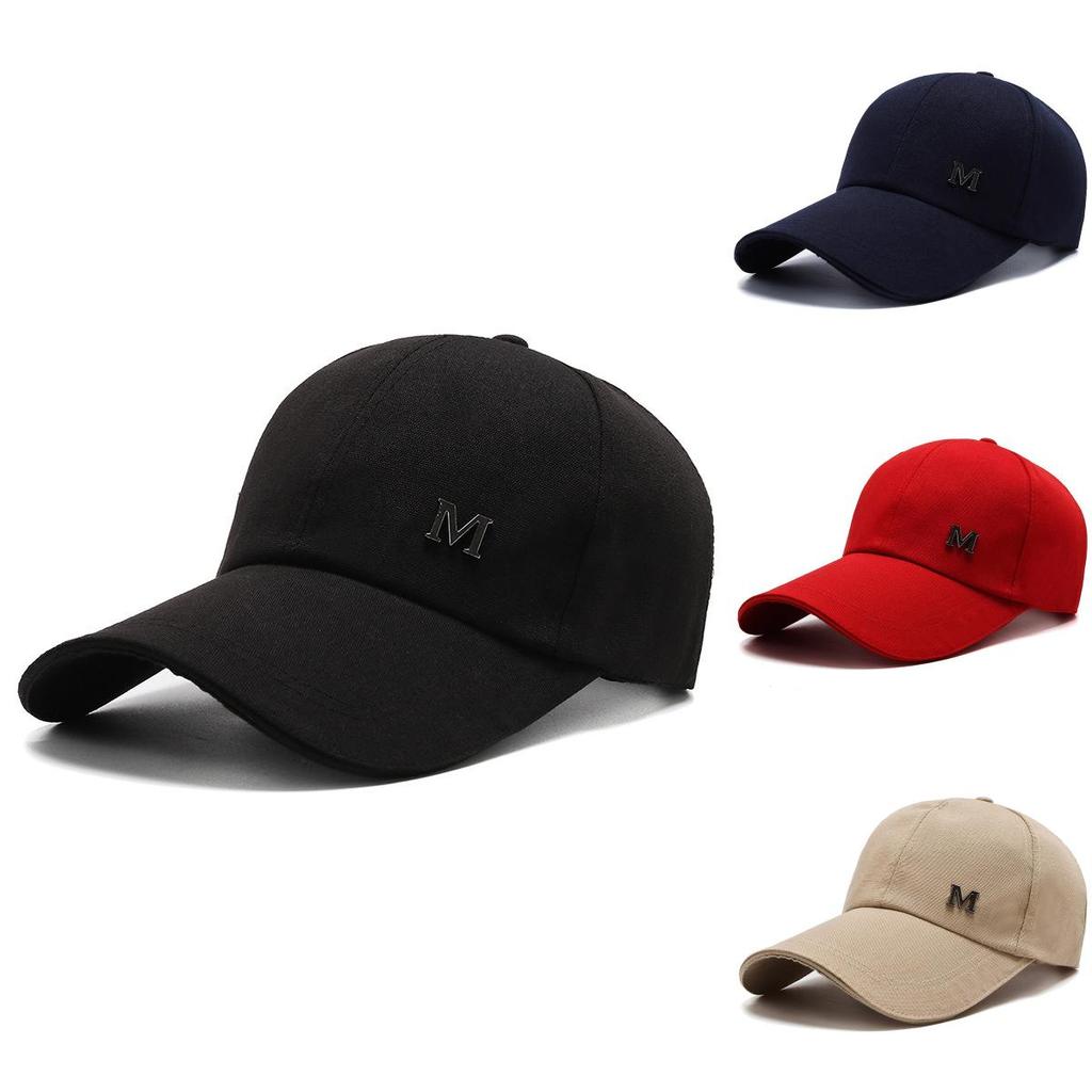 Casual Baseball Cap For Men Cotton Blend Sunshade Hat With Breathable Design For Summer Outings