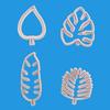 4PCS Non-Stick Cookie Cutters Leaf Cutting Mold Compact Fondant Cutters  Cake Decorating