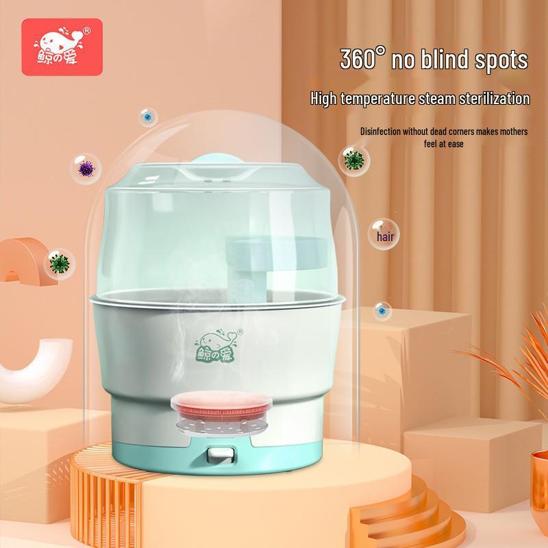 Whale Love Baby Bottle & Teether High-Temp Steam Sterilizer with Ceramic Glaze Heating Plate