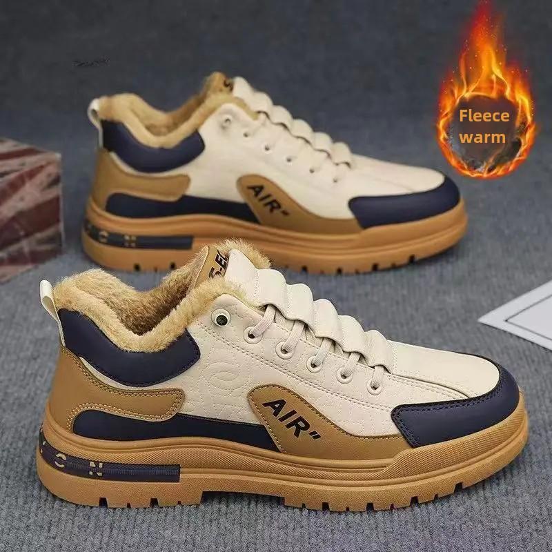 

Мужская флисовая подкладка, теплая, модная, универсальная, с толстой подошвой, нескользящая, для скалолазания, поступление осень-зима 41