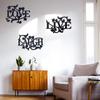 3pcs/Set Metal Bless Wall Decor "Love" "Live" "Laugh" Matte Black Silhouette Wall Hanging Stylish Living Room