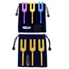 3 Stück Aluminium-Stimmgabel mit Holzhammer Faux-Kristall-Tasche 4096/4160/4225Hz Heilinstrument Stimmgabel Yoga Meditation Entspannung Zubehör