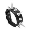 DIEZI Personality Rock Men's 2-row Spiked Bracelet Bangle For Women Vintage Punk Cosplay Black PU Leather Wrap Bracelet Jewelry