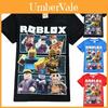 T-shirt Vibrante de Jogo de Personagem Roblox Para Crianças Com Tecido de Algodão Confortável