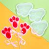 Silicone Lollipop Moulds Silicone Cake Mold Non-stick Animal Paw Shaped Chocolate Mould Candy Molds for Kitchen Baking