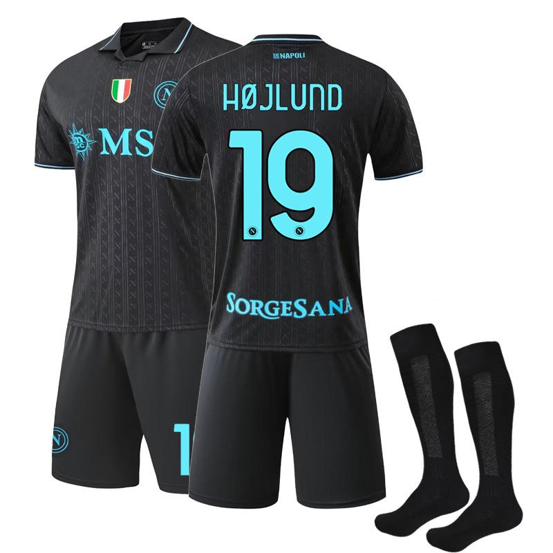 

2025-26 SSC Napoli 2nd Away #19 HØJLUND Sport Training Jersey Set with Socks Teens Kids Adults Custome Name Football Kits 3XL