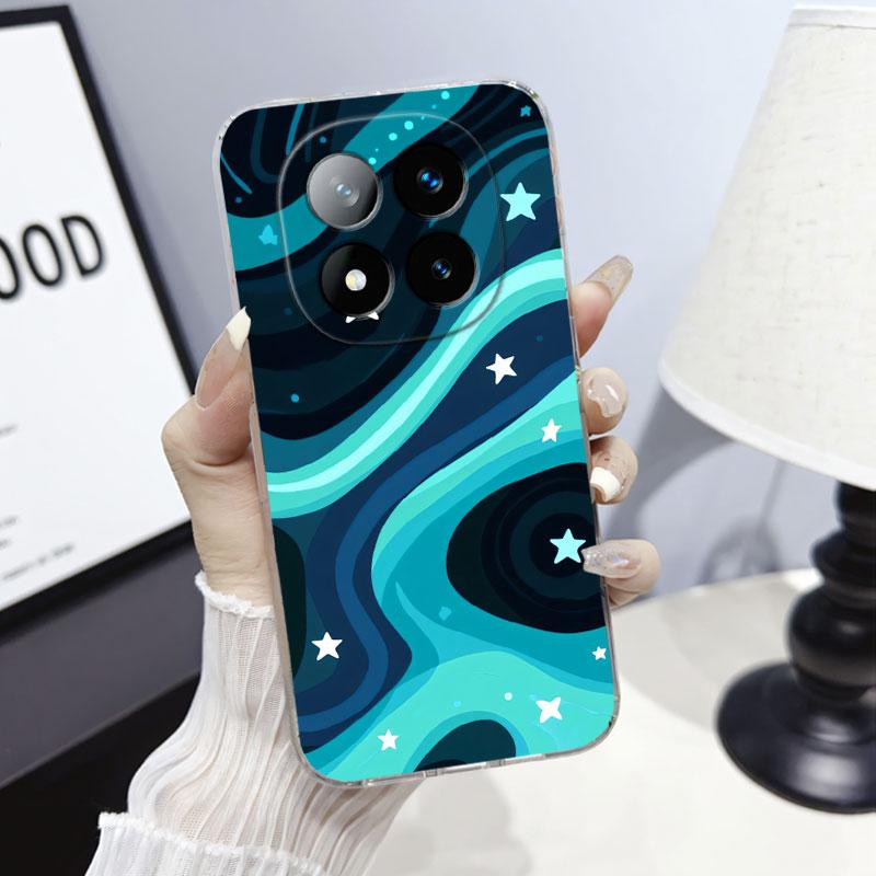 

For Redmi Note 14 Pro 5G 14Pro+ Case Cover For Xiaomi Redmi Note 14 5G Marble Clear Soft Silicone Phone Case Cat Floral Bumper Note14ProPlus
