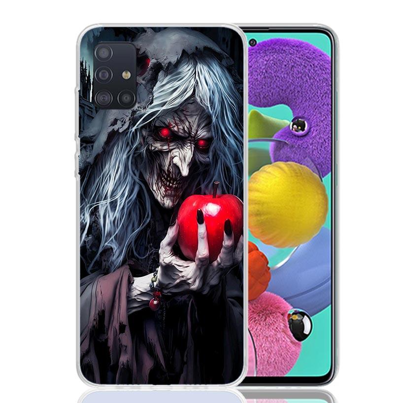 Halloween Moon Witch Horror Phone Case For Samsung Galaxy A52 A32 A22 A12 A02S A50S A30S A51 A31 AA71 Note 20 Ultra 10 S10 Plus