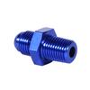 Adaptor drept pentru fitinguri de combustibil din aluminiu AN6 la NPT de 14" pentru mașină, albastru