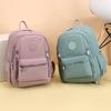 Solid Color Backpack Nylon Women's Backpack Travel Schoolbag