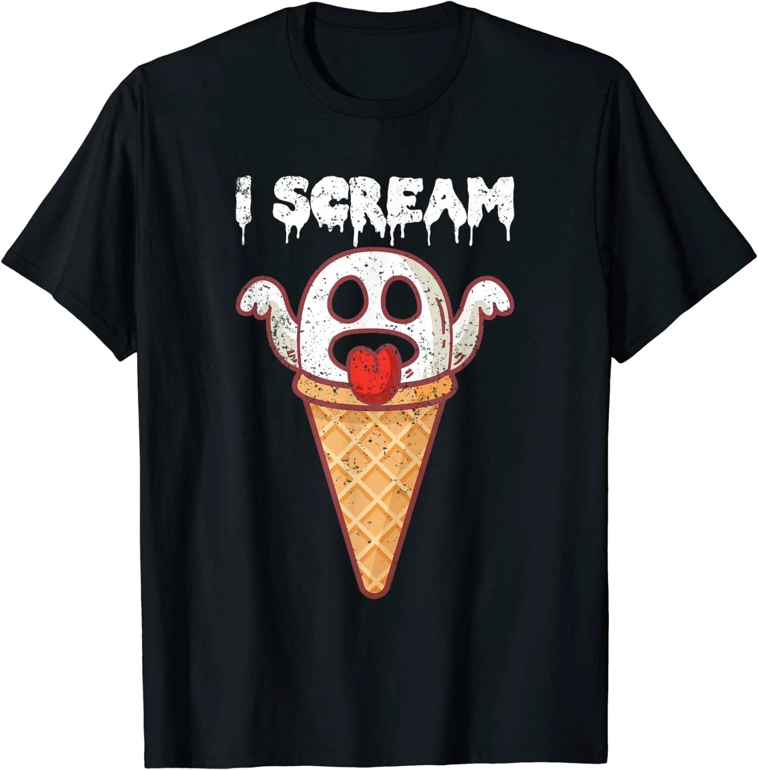 Funny Ice Cream, I Scream Ghost T-Shirt S