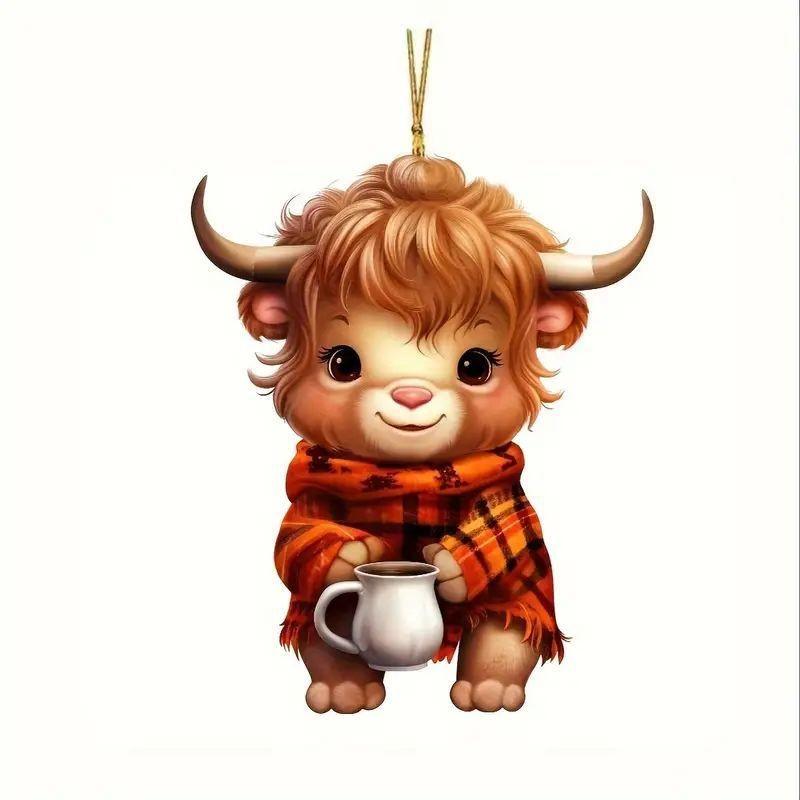 

Стильный акриловый 2D подвесной шарм для зеркала заднего вида автомобиля, декоративный праздничный аксессуар