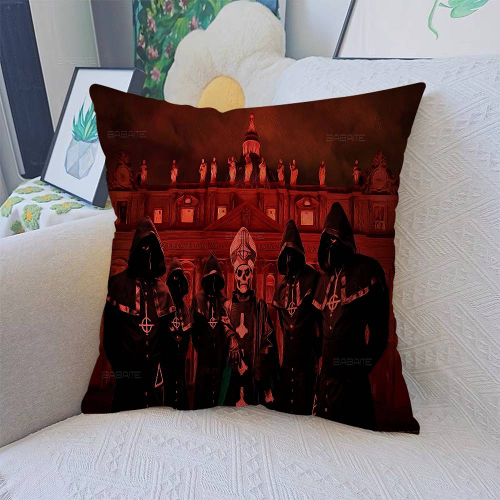 

Ghost Band Cushion Cover Inches Farmhouse Decor Home Throw Pillow Covers for Couch Decorations 12x12Inch