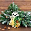 Spooky Halloween Ghost Decorations Adorable Hanging Ornaments for Car Rearview Mirror and Tree - Set of 2