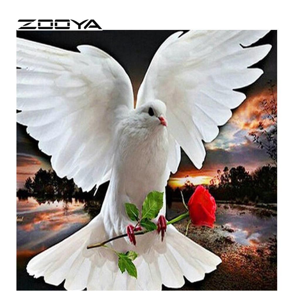 

ZOOYA DIY 3D Алмазная картина Голубь Вышивка Крестом Стежок Главная Декор
